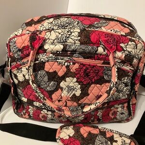Vera Bradley Mocha Rouge Metropolitan Carry-on laptop bag. Very good condition.